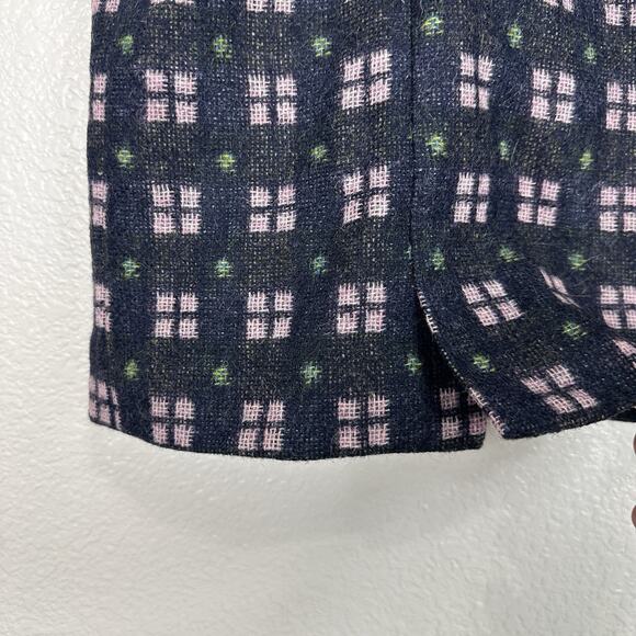 Boden Moon British Tweed Wool Skirt Size 10S Windowpane Check Plaid Mod Preppy - Picture 5 of 12